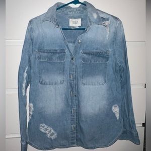 FOREVER 21 Jean Jacket/ Long-sleeve Button Up